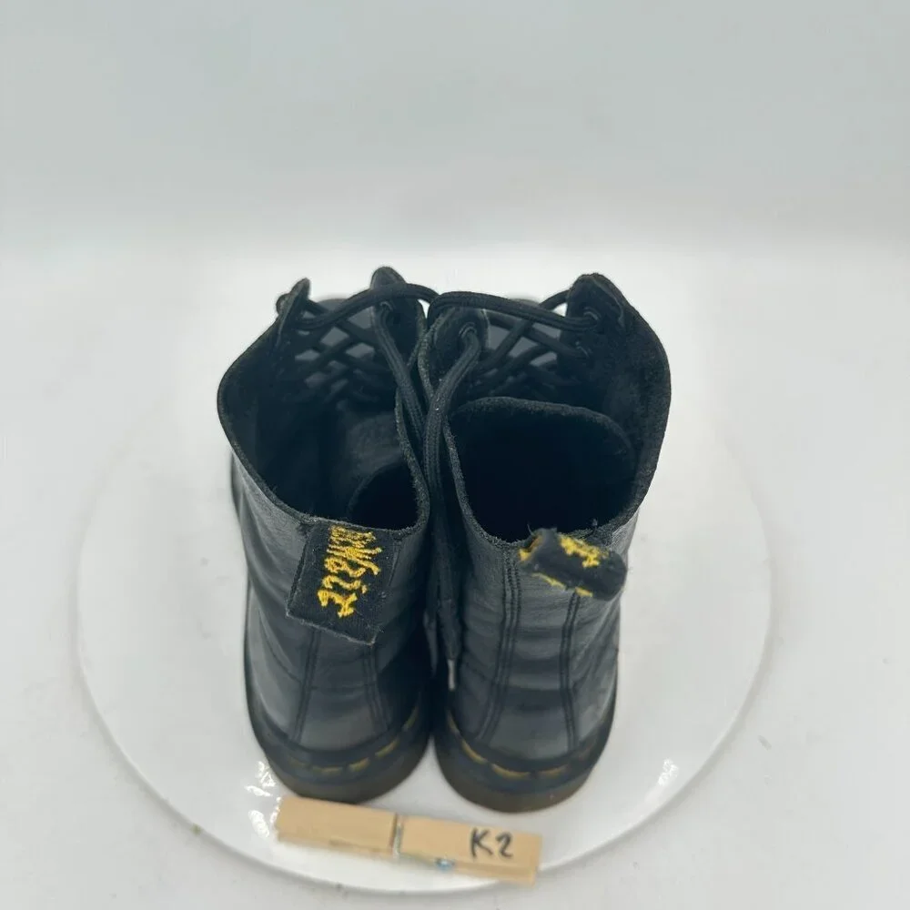 Dr. Martens The Original Pascal Women Size 6 Black Leather 8 Eye Combat Boot - Picture 9 of 12